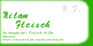 milan fleisch business card